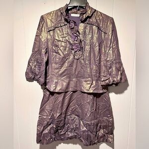 Purple mini boho fairie dress